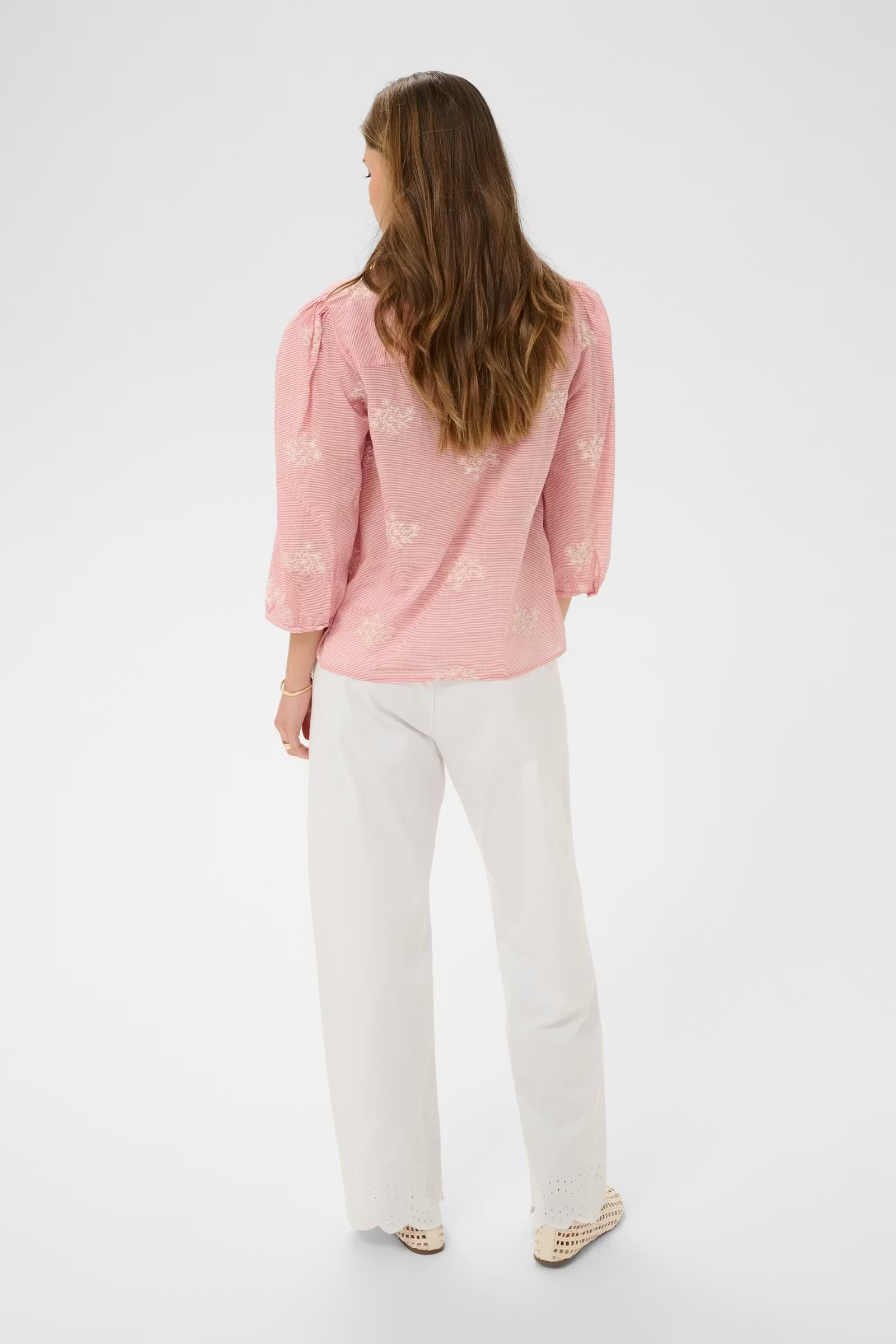 KOREY BLOUSE- HIGH RED - WHITE STRIPE - 6