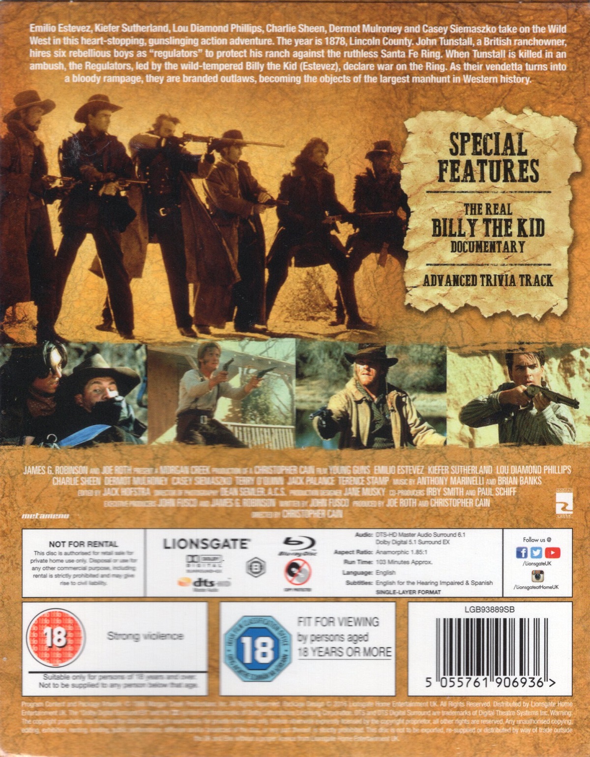 Young Guns (Limited Edition Steelbook) (ej svensk text) (Blu-ray) - 2