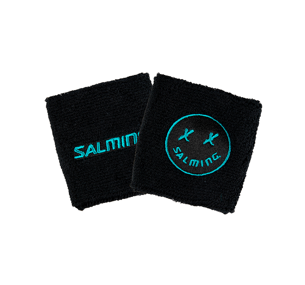 Salming Wristband Short 2-pack Icon black/laguna blue