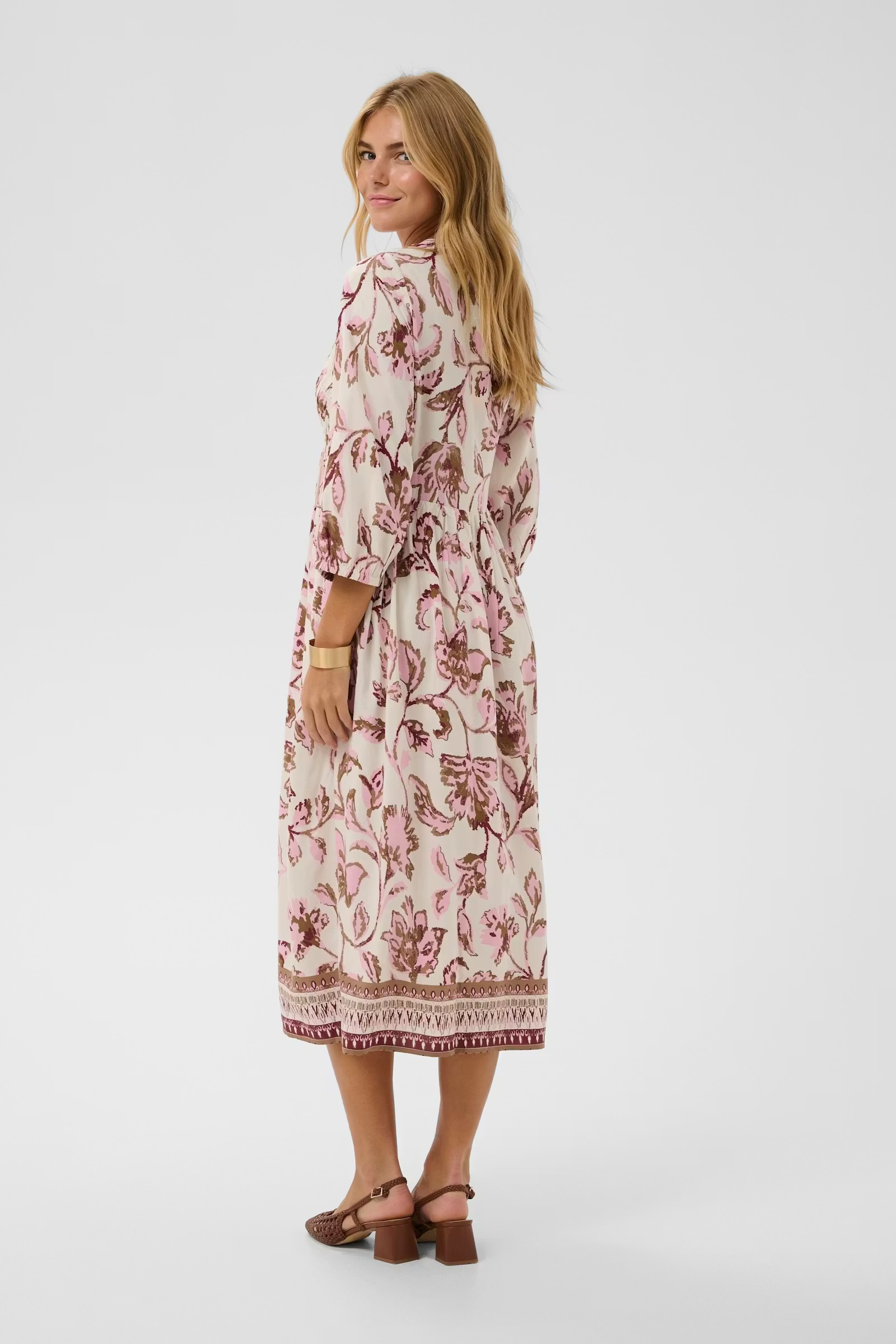 TIAH SMOCK DRESS - PINK FLOWER - 4