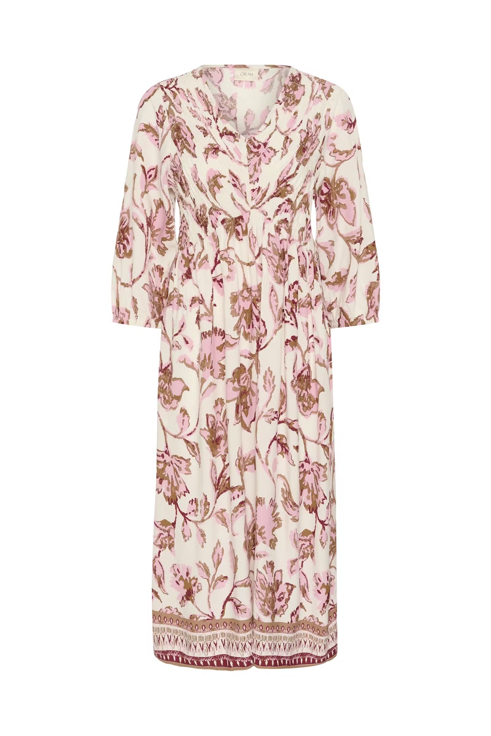 TIAH SMOCK DRESS - PINK FLOWER