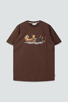 Lakor An Otter Vacation T-shirt Chicory Coffee