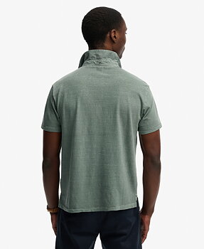 Superdry - Classic Cotton Linen Polo - Olive Branch Green