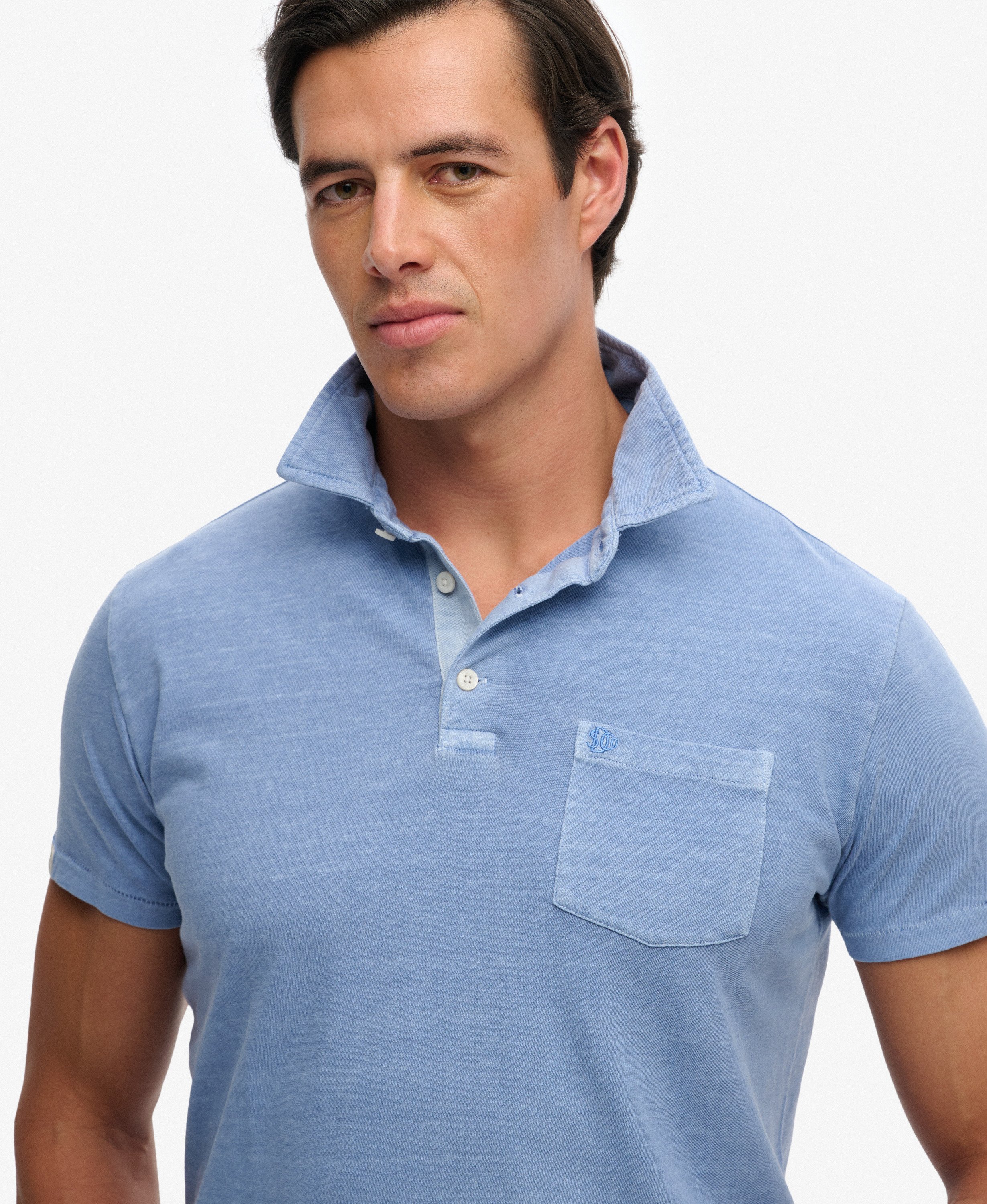 Superdry - Classic Cotton Linen Polo - Vibrant Blue - 3