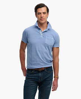 Superdry - Classic Cotton Linen Polo - Vibrant Blue