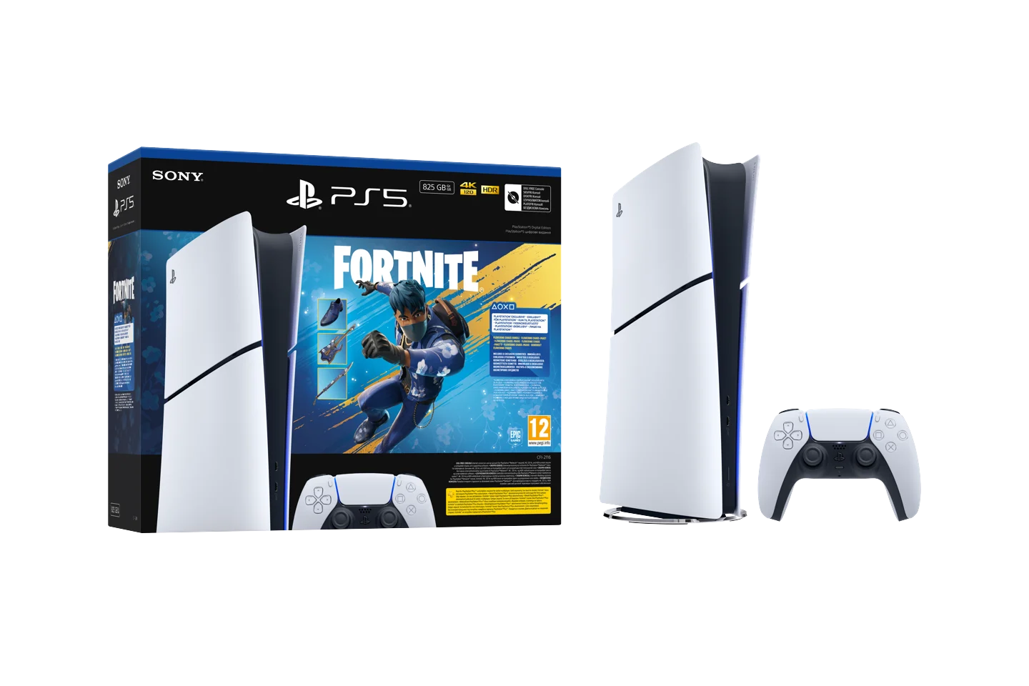 Sony PlayStation 5 Slim (PS5) Digital Edition 825GB Fortnite Flowering Chaos Bundle 2025