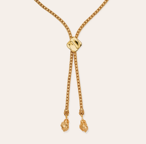 Fyrkantigt Biwa Långt Halsband