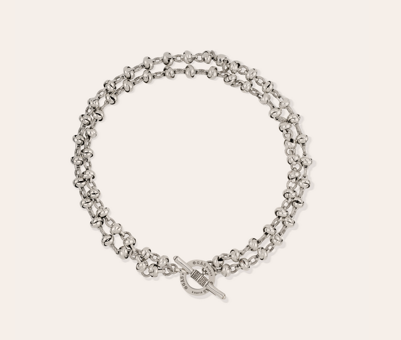Atik Chain Dubbel Halsband - Silver