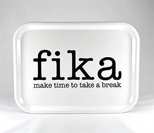 Liten bricka -Make time Svart/vit