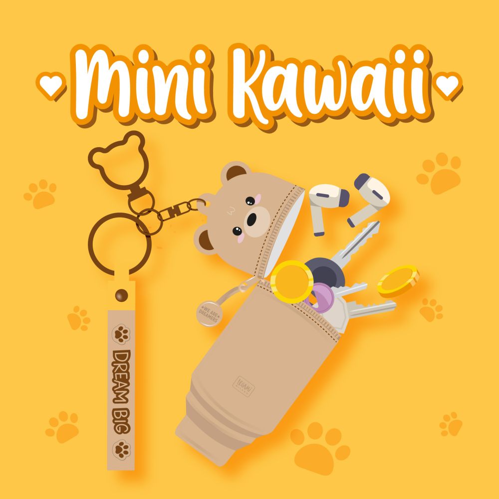 Mini Kawaii Coin purse, nyckelring, Teddy Bear - 2