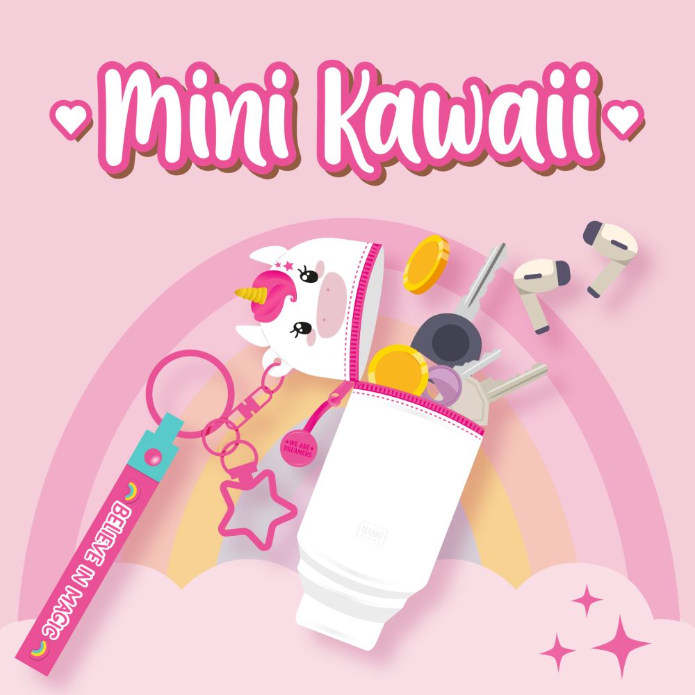 Mini Kawaii Coin purse, nyckelring, Unicorn - 2
