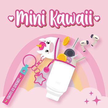 Mini Kawaii Coin purse, nyckelring, Unicorn