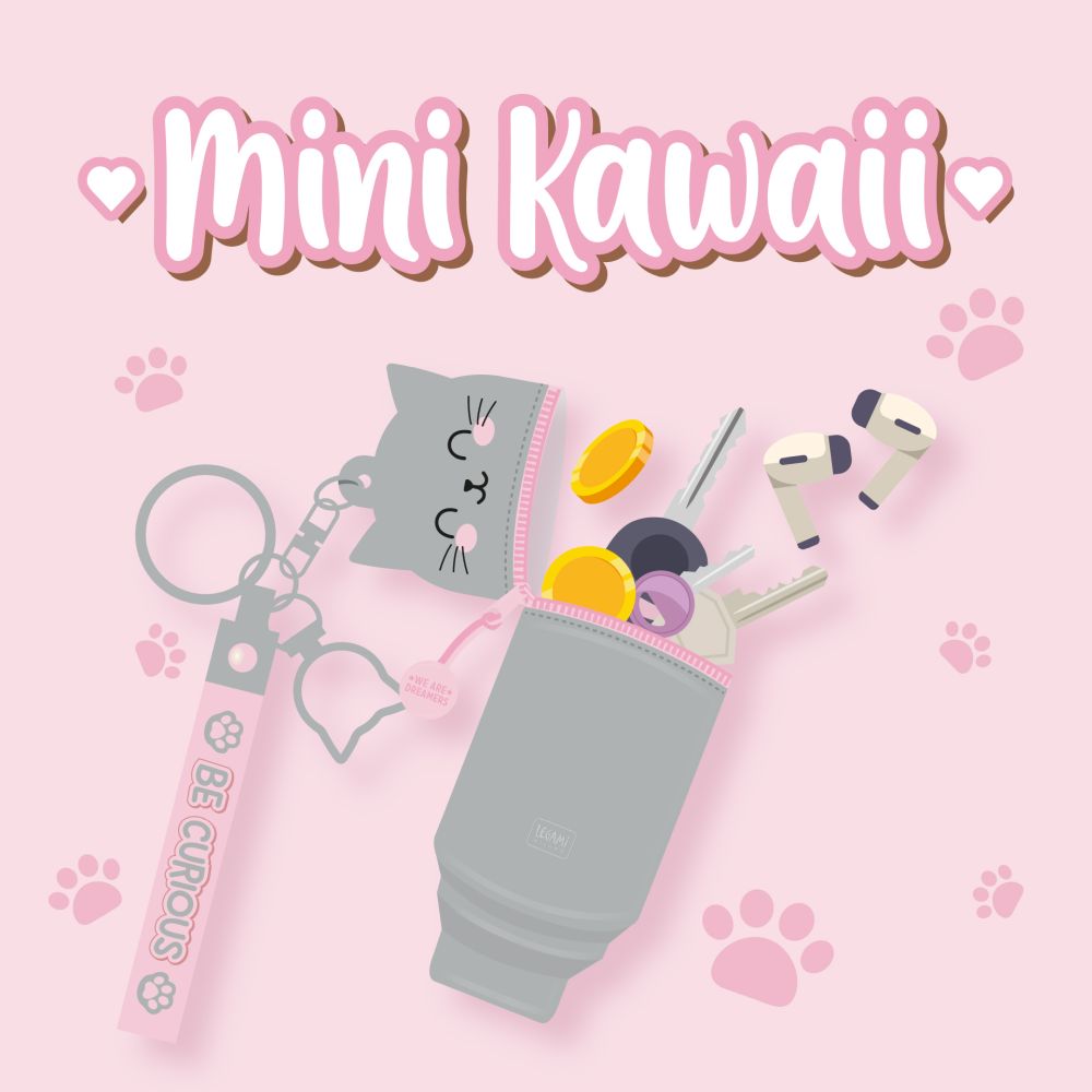Mini Kawaii Coin purse, nyckelring, Kitty - 2