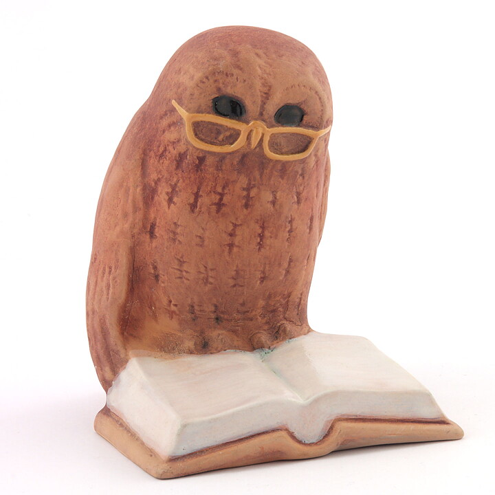 Book Reading Owl from Jie Keramik 13 cm (1990s)