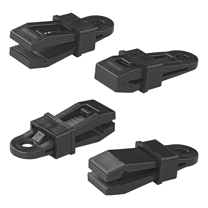 Fastening clips set of 4 for tent mat and tarpaulin