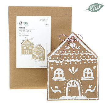 Papperspåse pepparkakshus