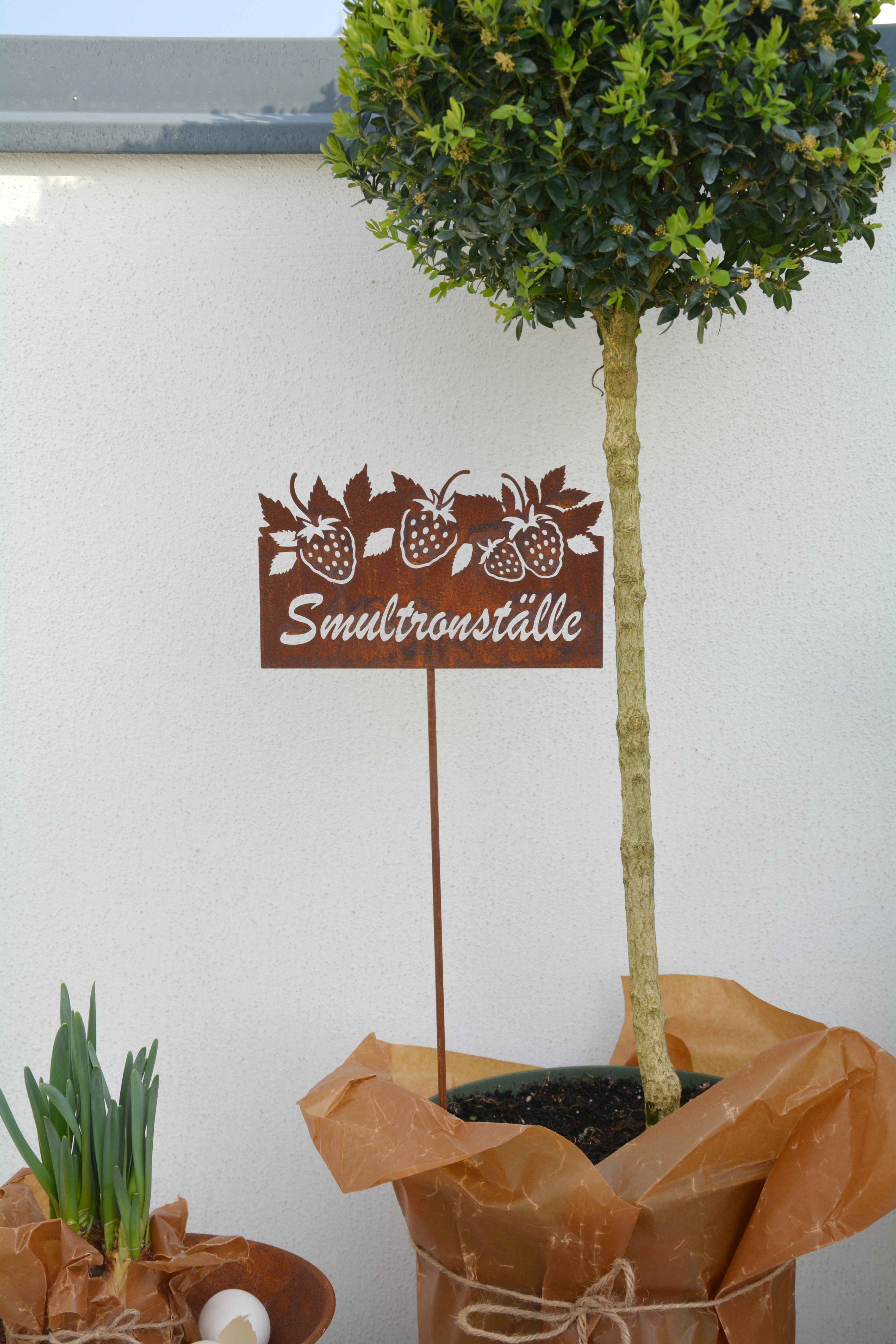 Rostig skylt SMULTRONSTÄLLE 53 cm - 3