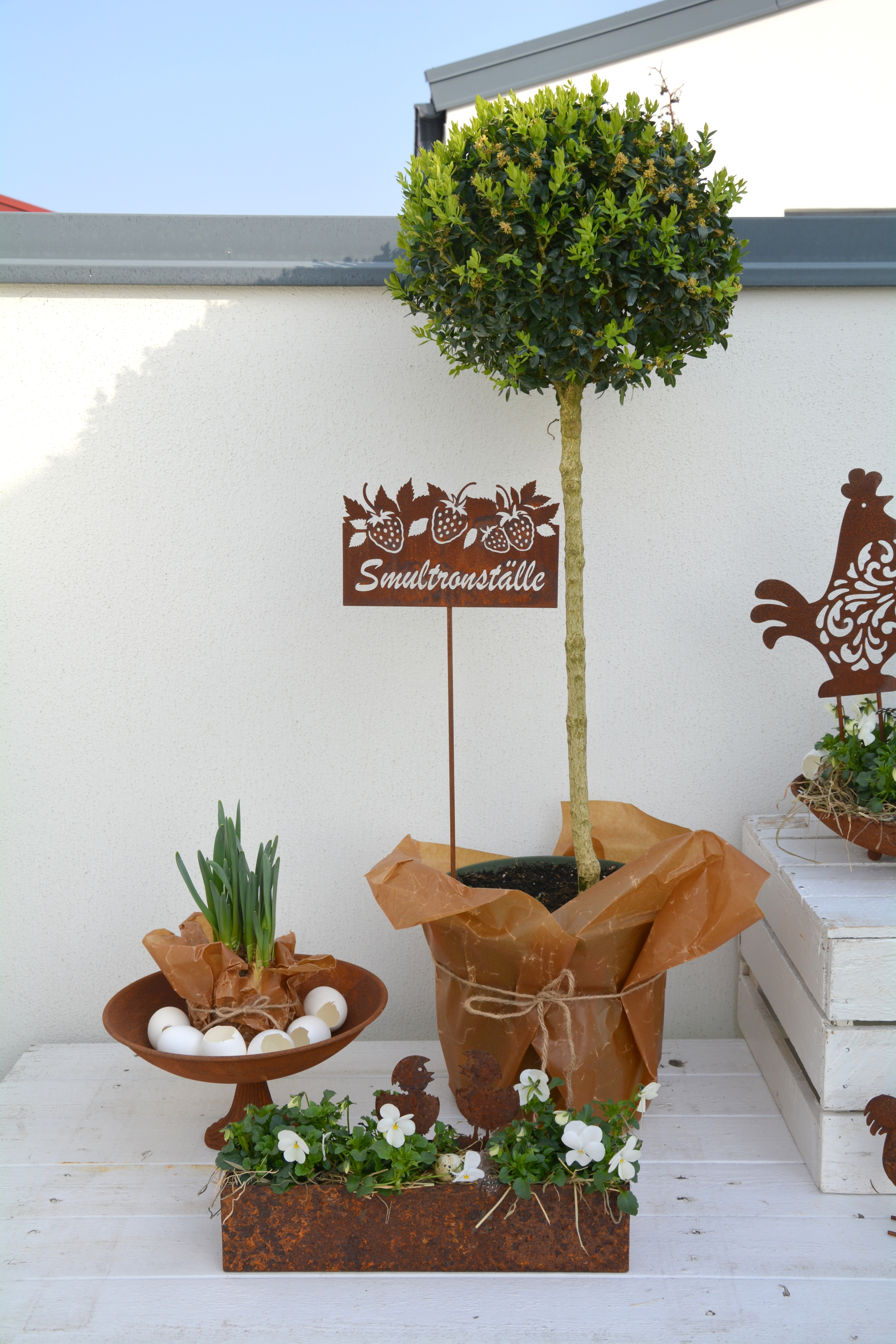 Rostig skylt SMULTRONSTÄLLE 53 cm - 4