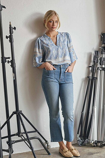 Isay - Bologna Kickflare Jeans Mid Denim