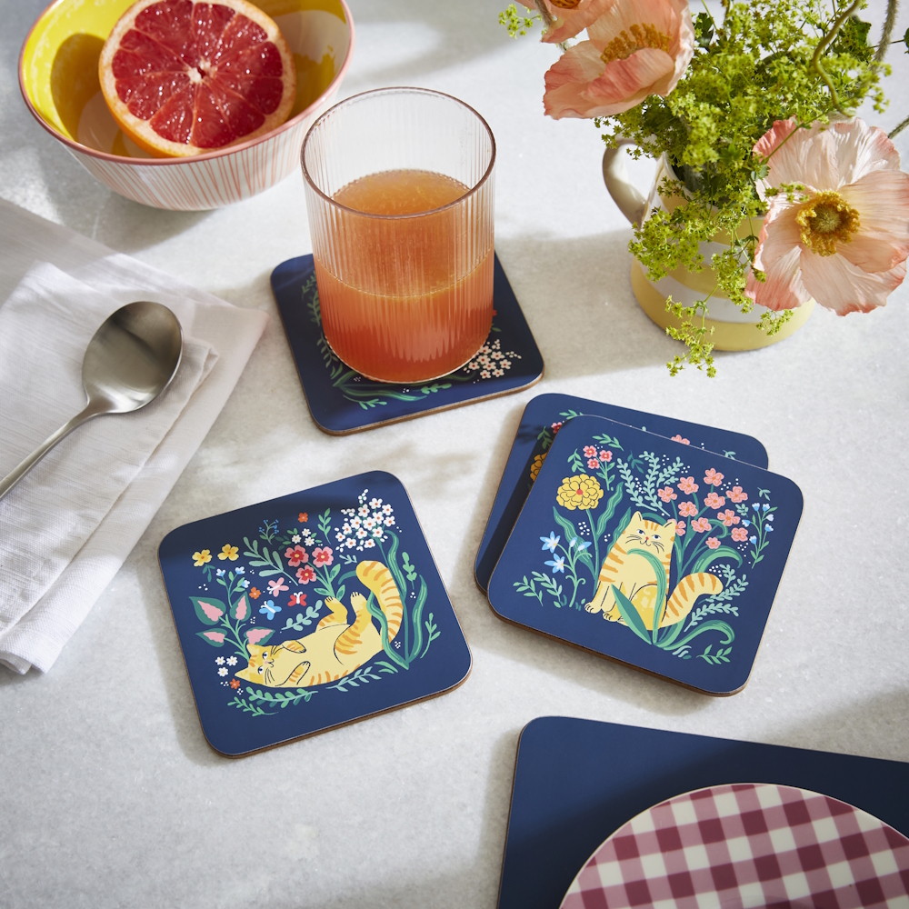 Ulster Weavers Marmalade Meadow - Glasunderlägg 4-pack - 2
