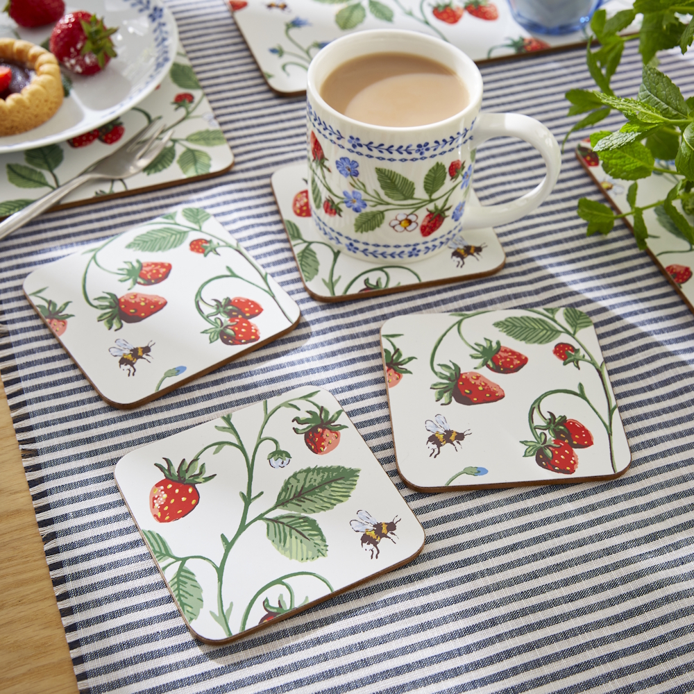 Ulster Weavers Strawberry Patch - Glasunderlägg 4-pack - 2