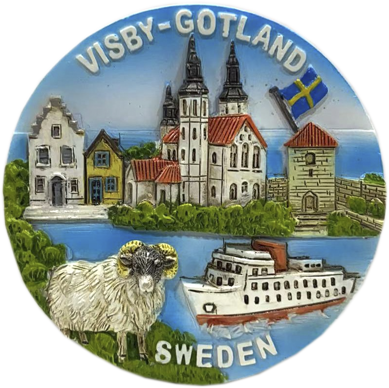 Magnet Poly Gotland Collage 12st/frp
