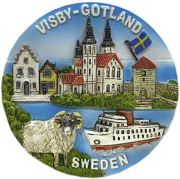 Magnet Poly Gotland Collage 12st/frp
