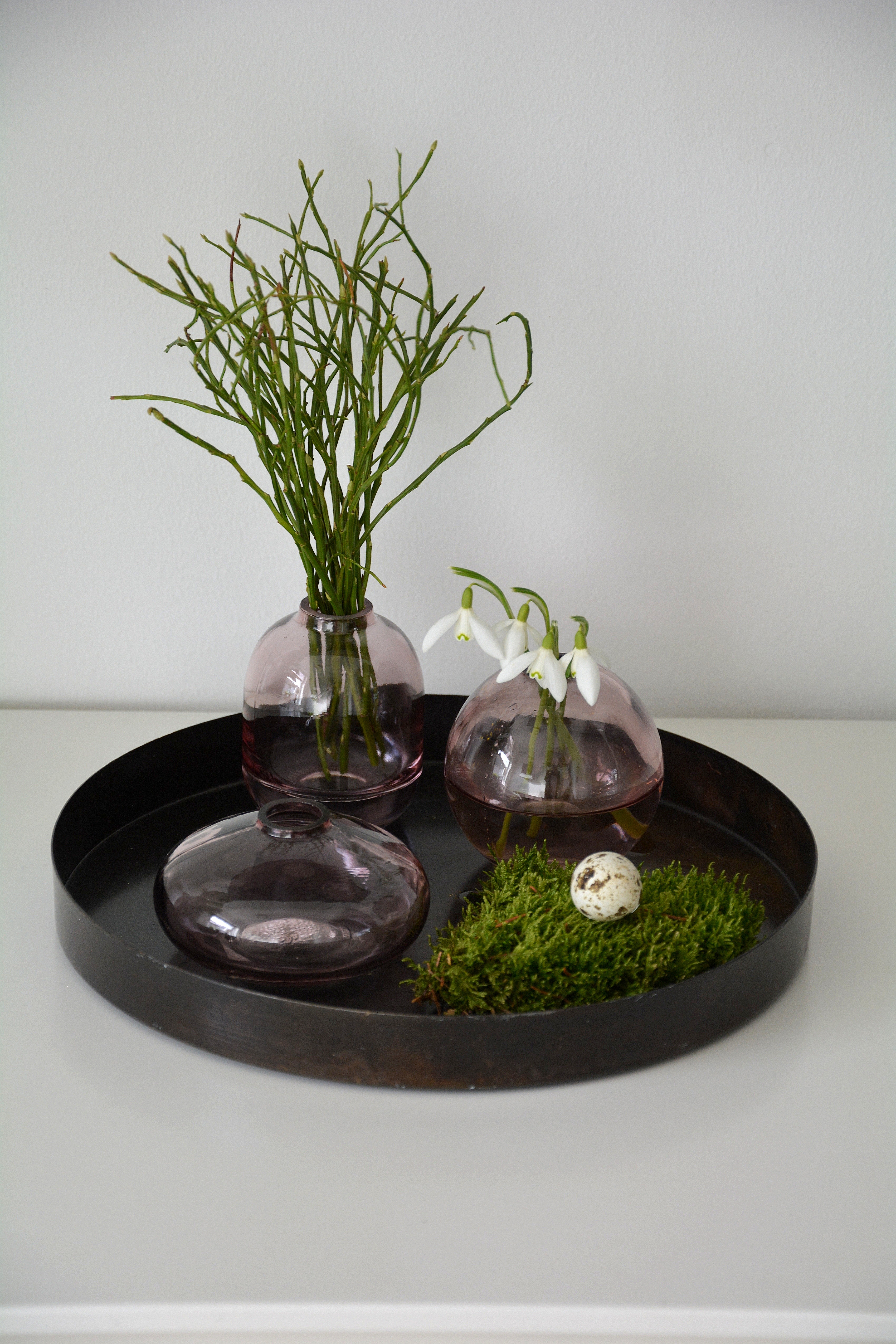Vas i rosa glas rund 7*7 cm - 3
