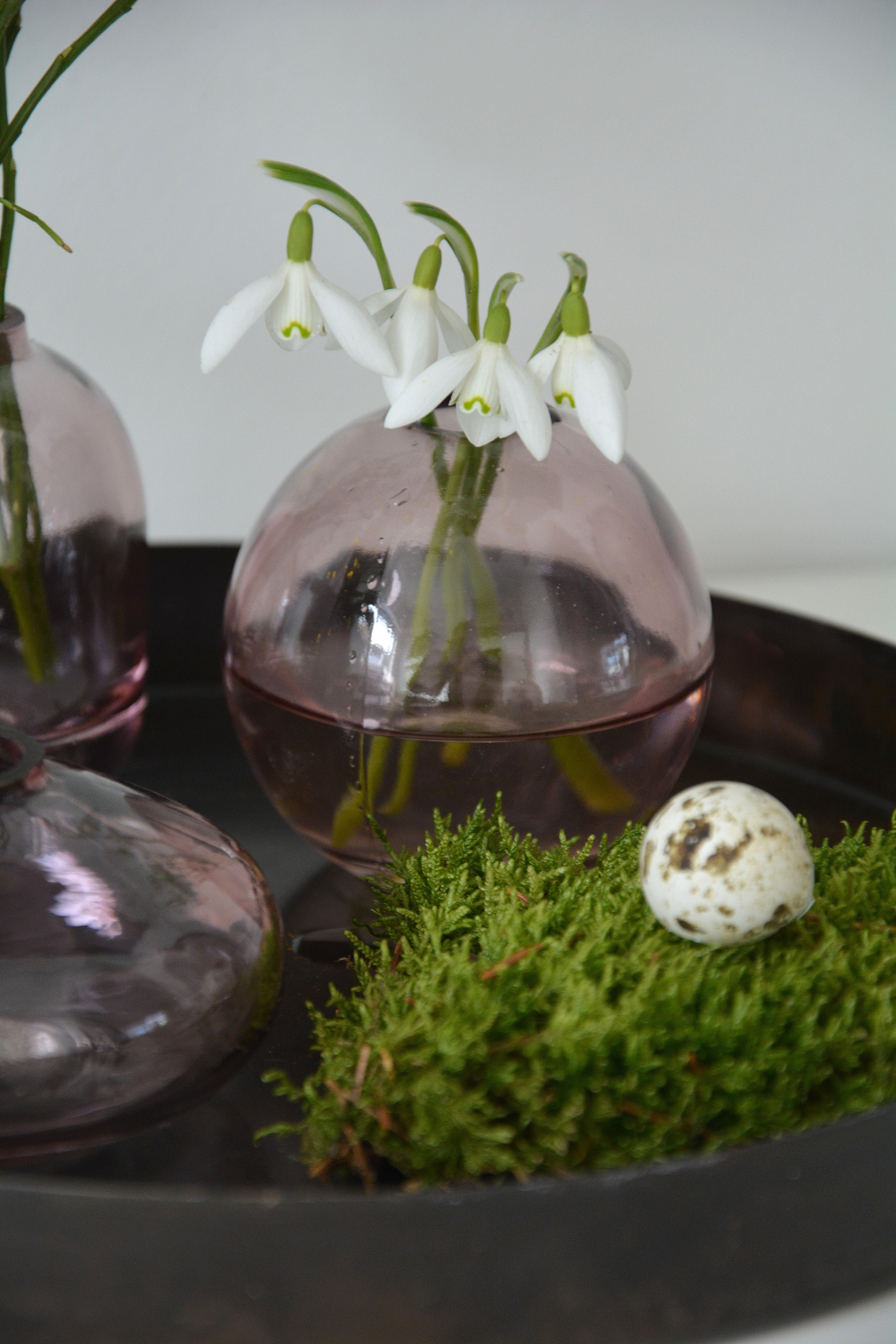 Vas i rosa glas rund 7*7 cm - 4