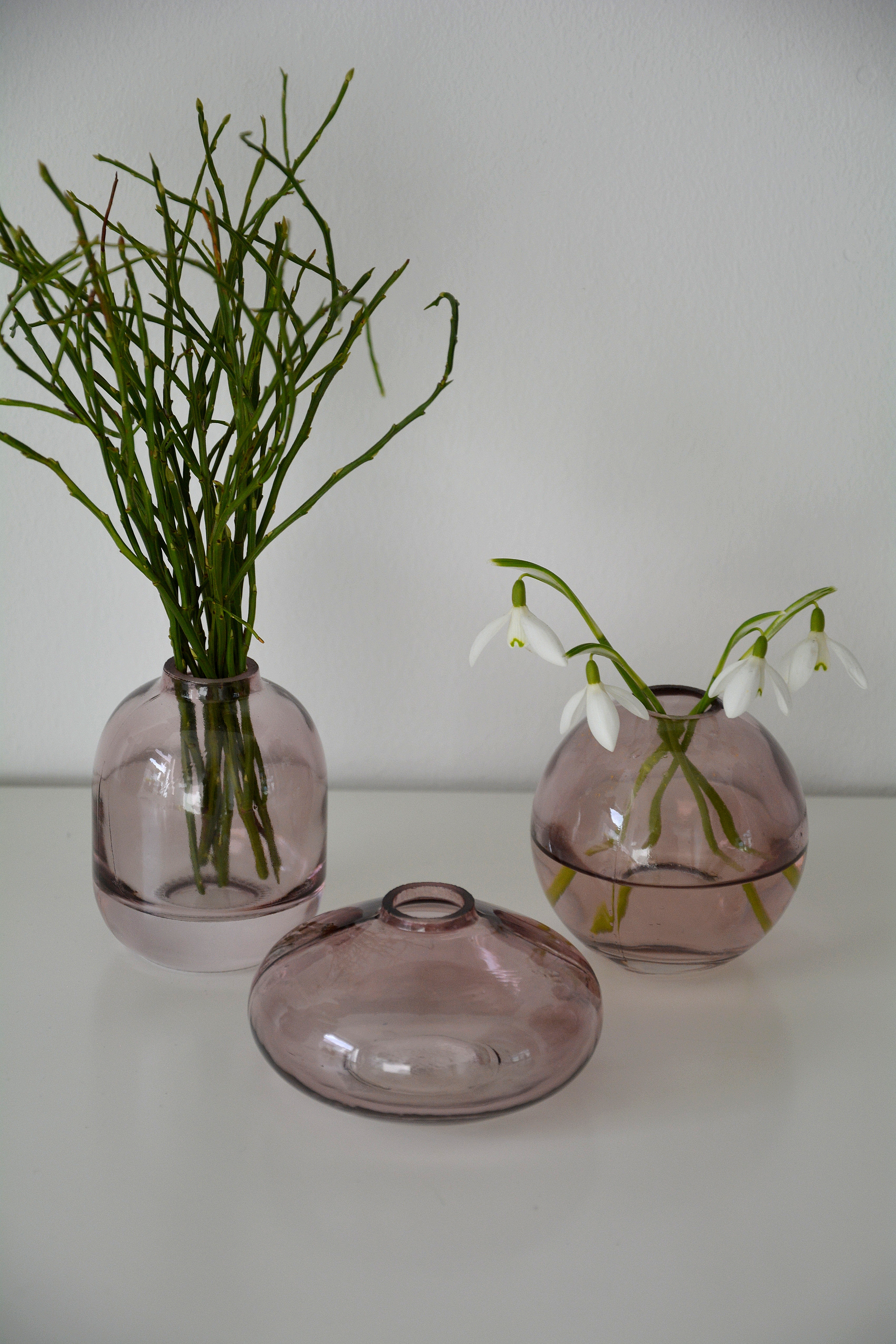 Vas i rosa glas rund 7*7 cm - 5
