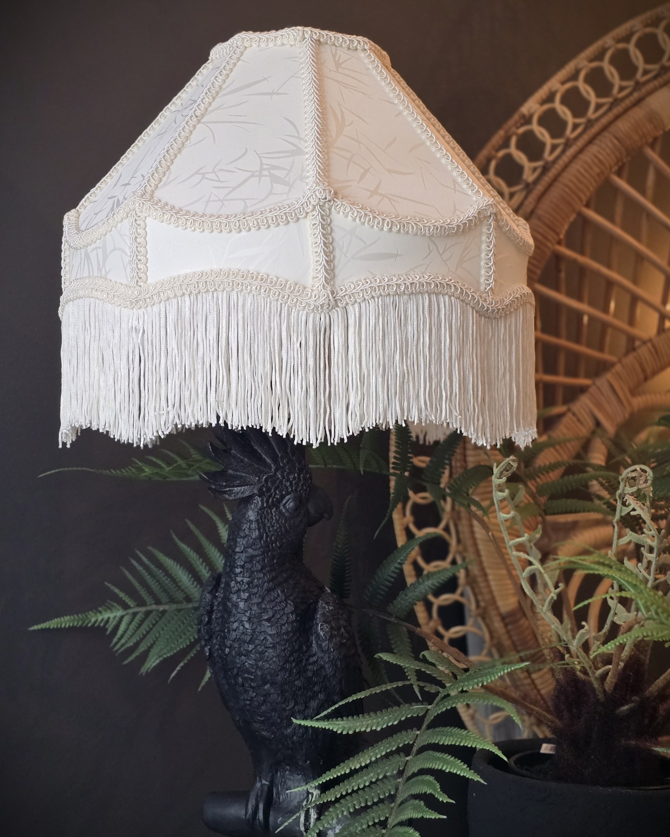 Lampskärm - Creme Fringes - 3