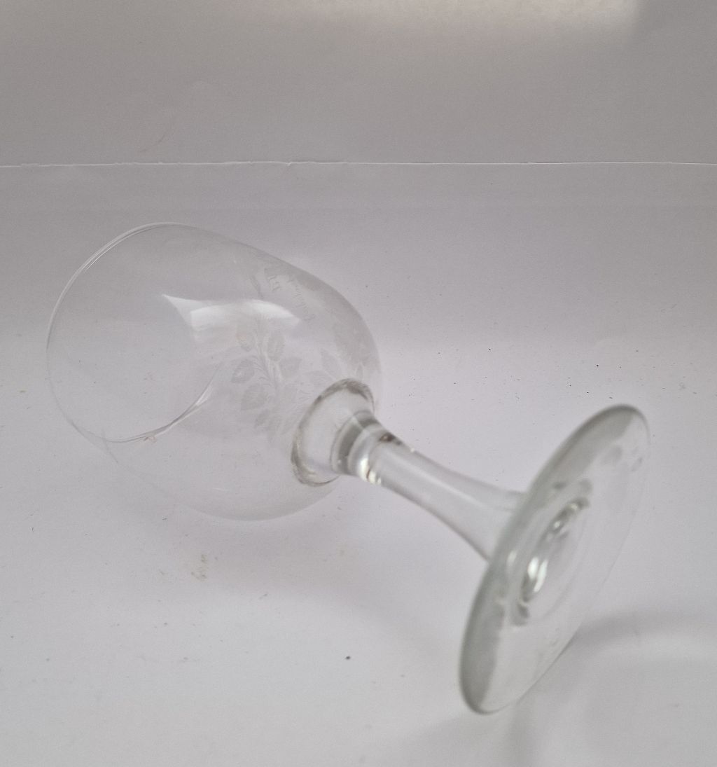 Födelsedagsglas vinglas antikt - 3