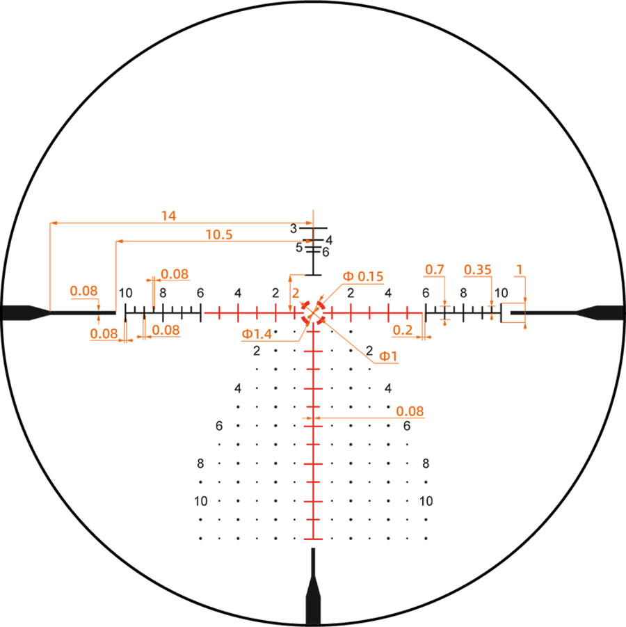 Vector Optics Continental x6 2-12x44 CTR HD FFP Scope - 11