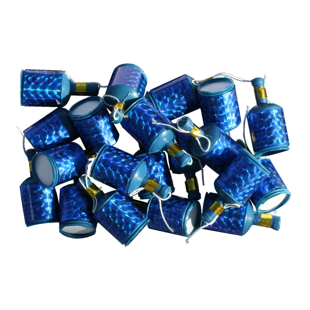 Partypoppers - Blå 20-pack