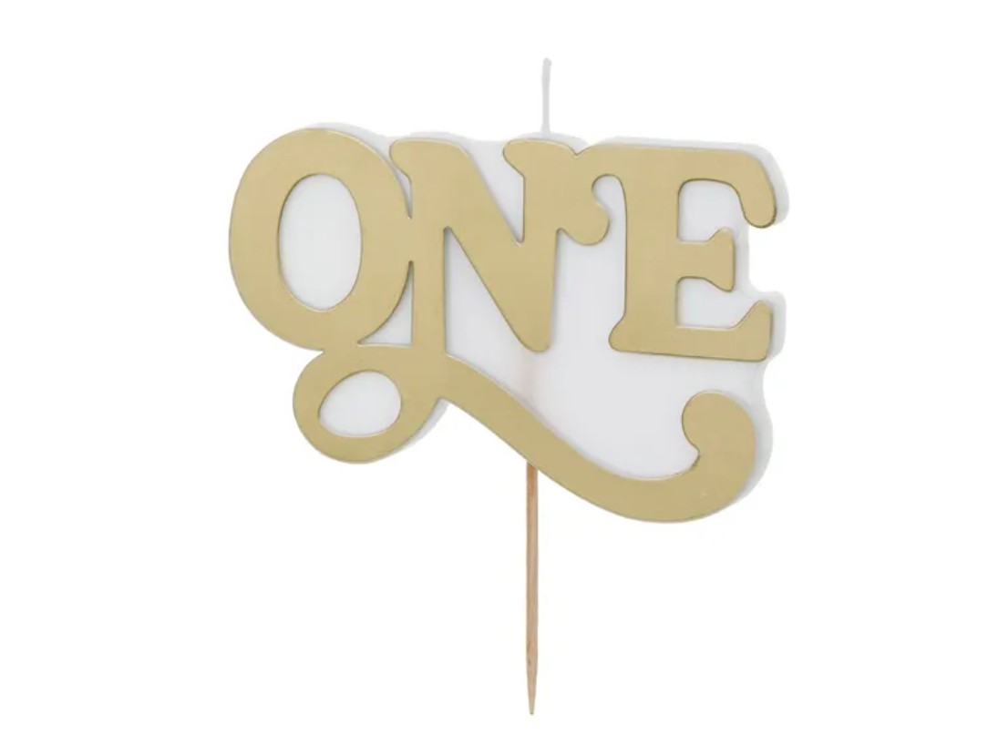 Tårtljus - Första födelsedagen - "ONE"