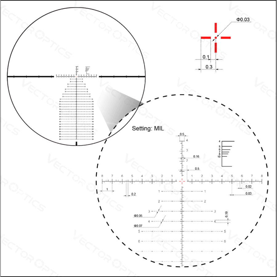 Vector Optics Continental x6 5-30x56 VEC-MBR HD FFP Scope - 12