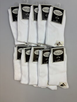 Superpris på enfärgad damstrumpa i storpack - 10 par 150 kr