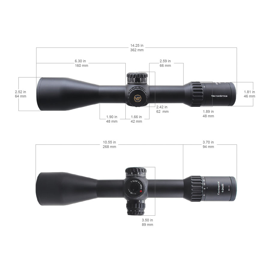 Vector Optics Continental x6 4-24x56 VEC-MBR HD FFP Scope - 9