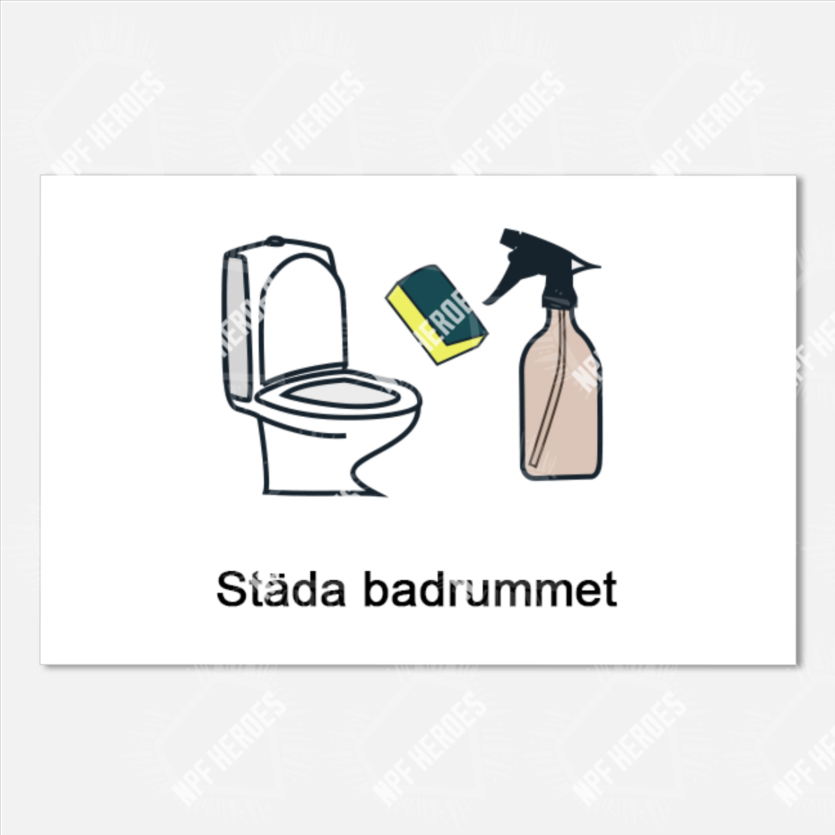 Bildstödsbilder Städning, 13x9 cm - 47