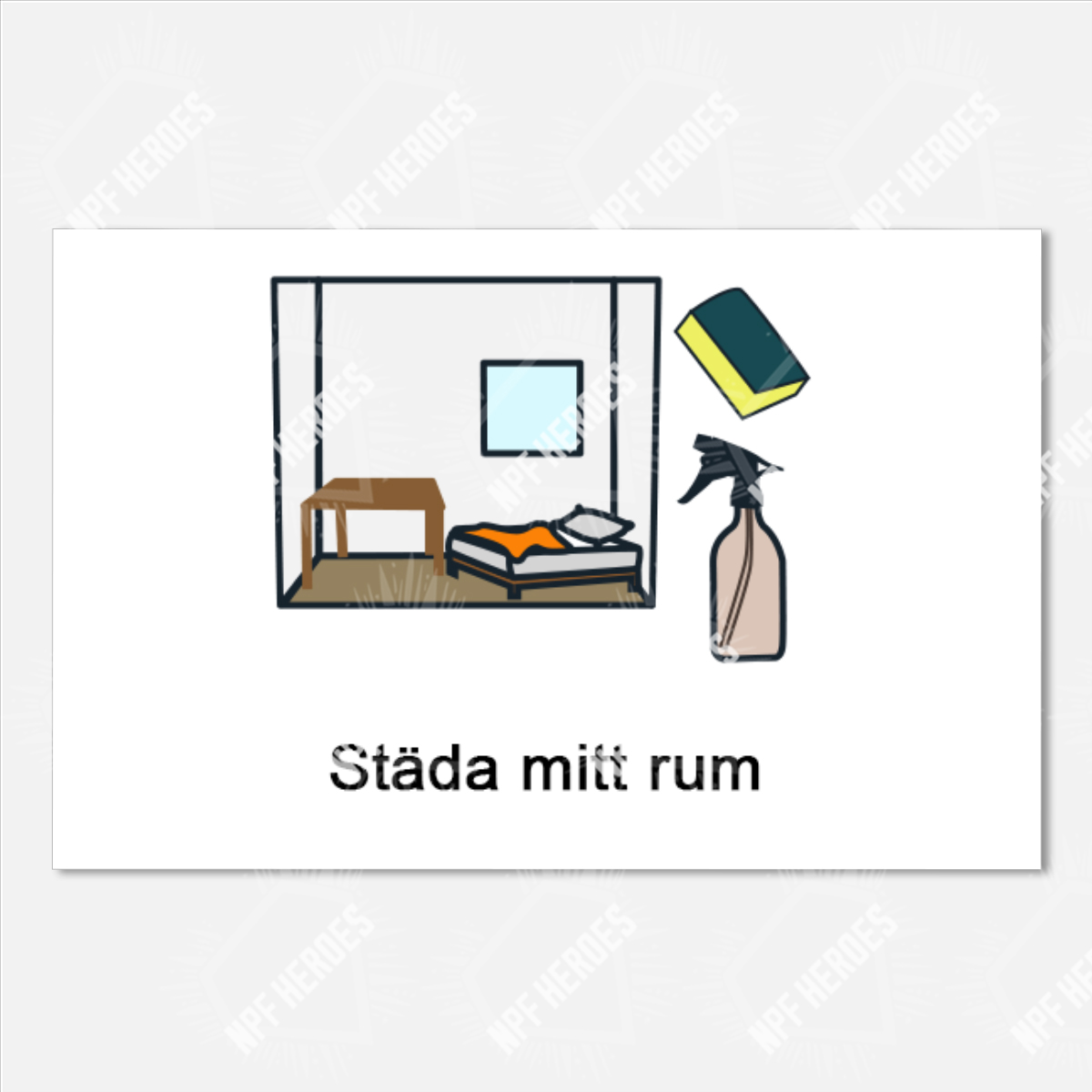 Bildstödsbilder Städning, 13x9 cm - 46