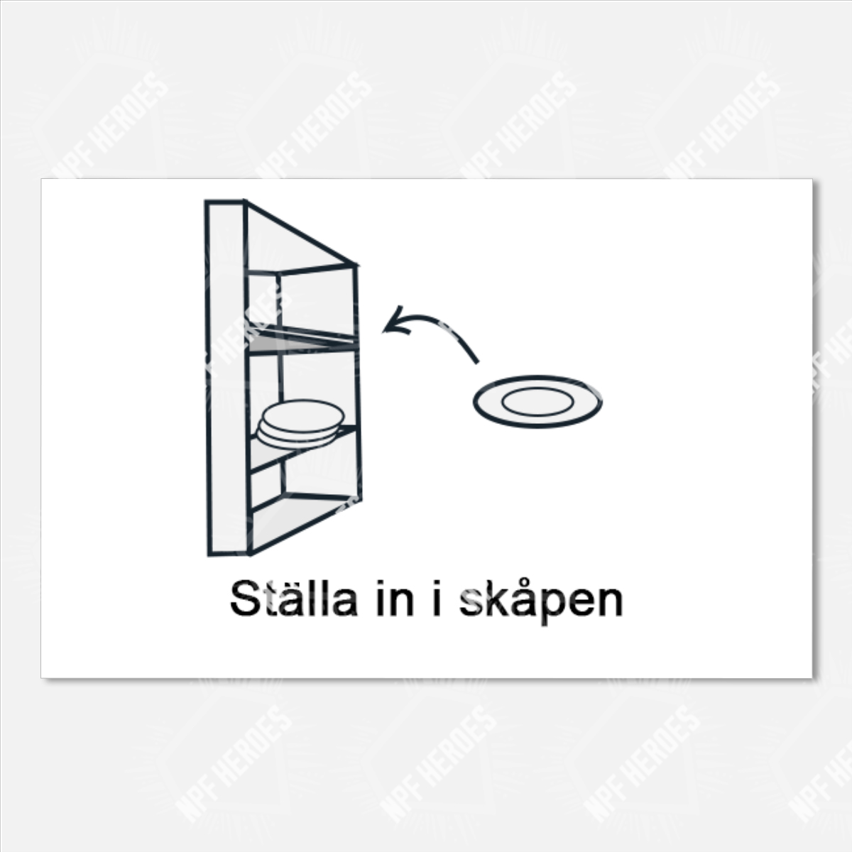 Bildstödsbilder Städning, 13x9 cm - 45