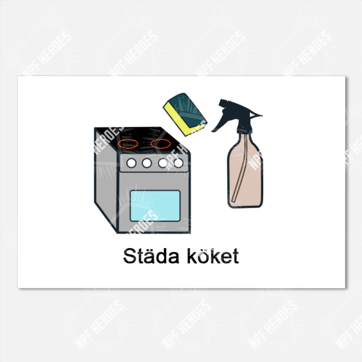 Bildstödsbilder Städning, 13x9 cm - 48
