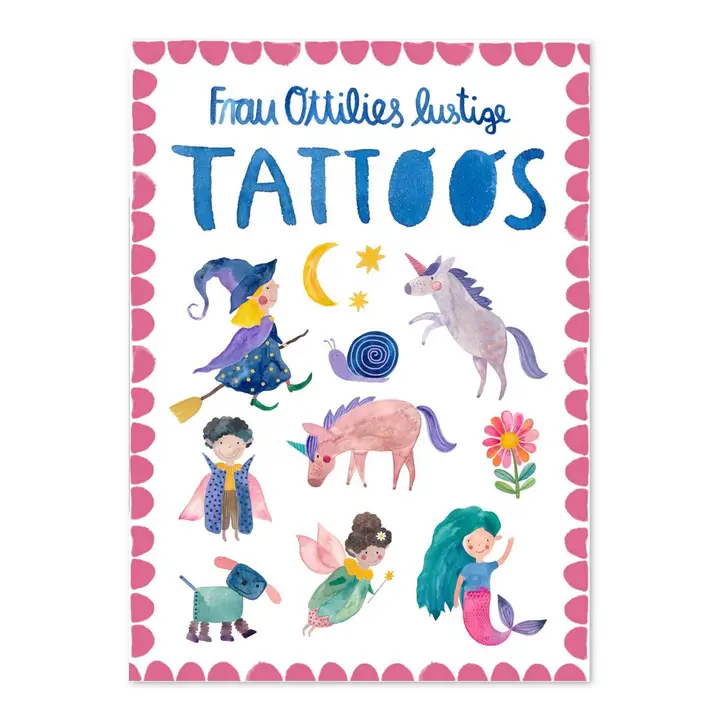 Barn tatueringar Fantastiska varelser från tyska Frau Ottilie