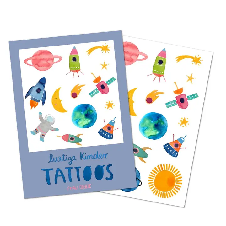Barn tatueringar Rymden från tyska Frau Ottilie - 3