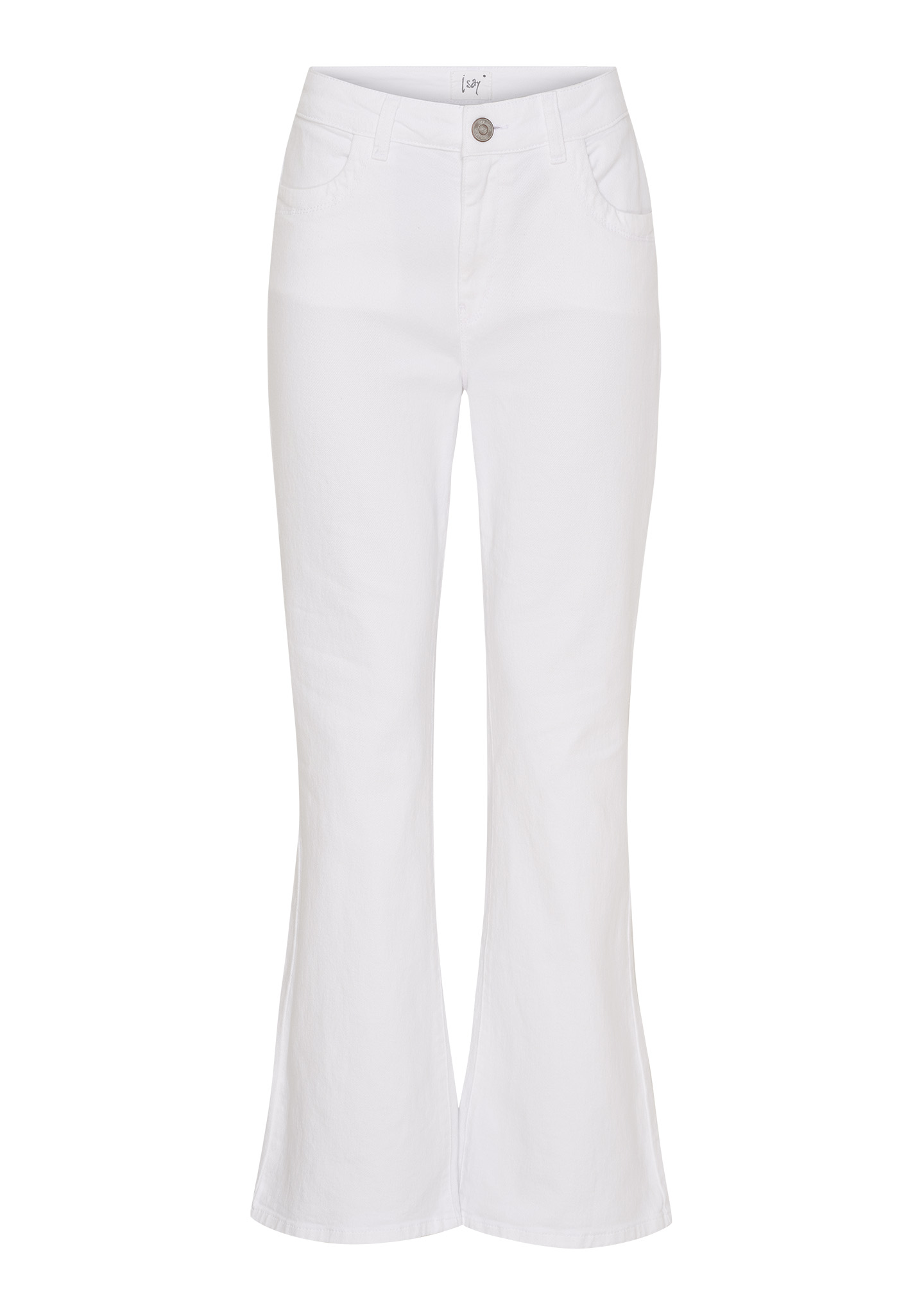Verona Twill Flare Pant - White - Isay