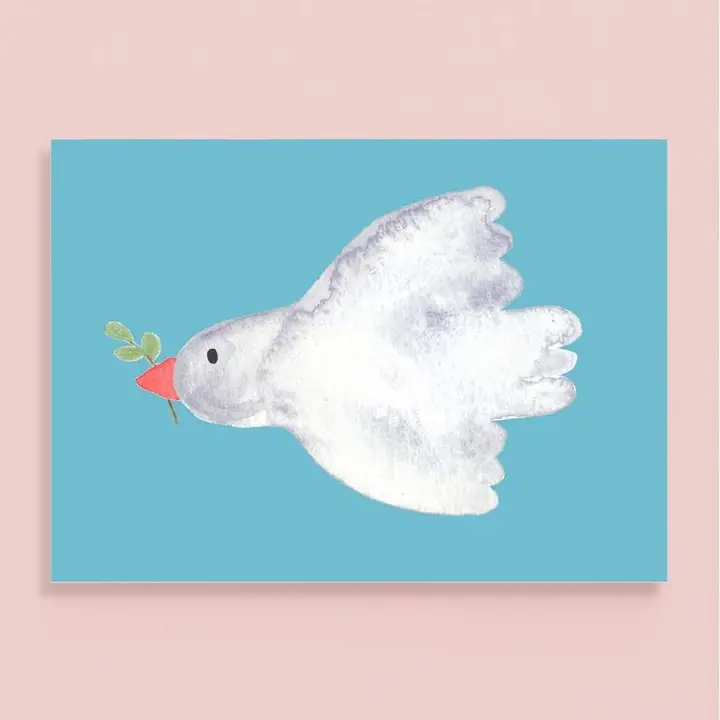 Födelsedagskort vykortformat  »Peace«  från tyska Frau Ottilie 