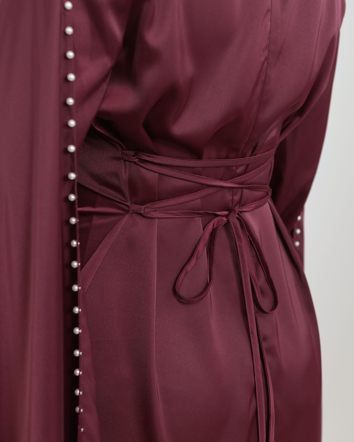 Maxi Dress with Cape - Wine Red - 10