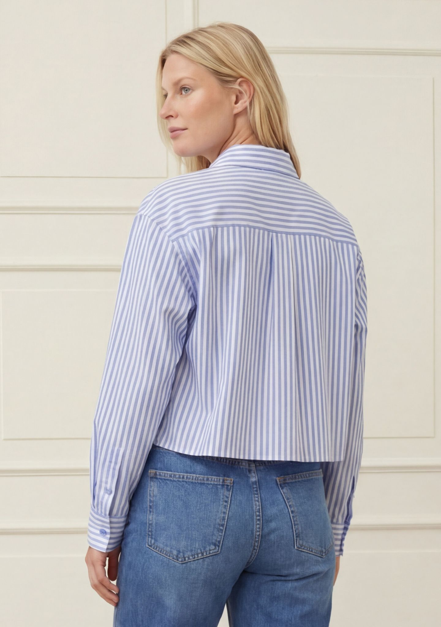 Sigga Shirt Jacket - Light Blue/White Stripe - Isay