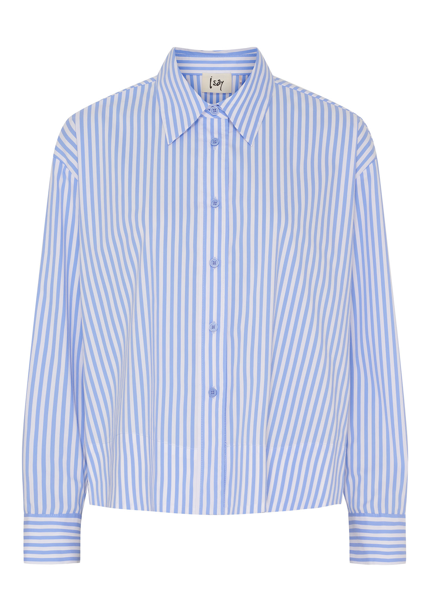 Sigga Shirt Jacket - Light Blue/White Stripe - Isay - 5