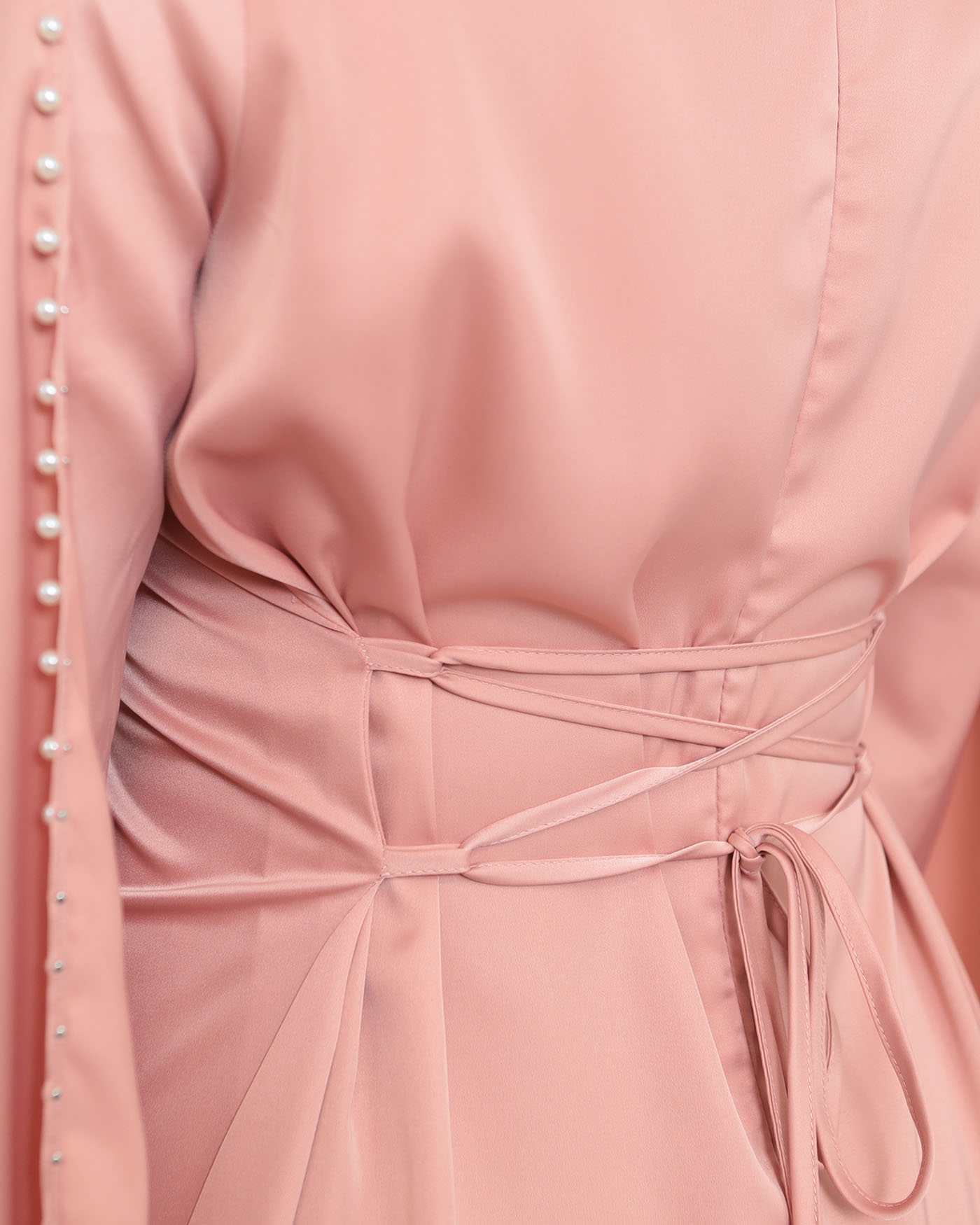 Maxi Dress with Cape - Blush - 8
